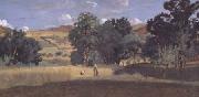 Jean Baptiste Camille  Corot Moisson dans une vallee (mk11) oil on canvas